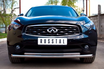 Передняя защита для Infiniti QX70 дизель (2014-н.в.) - ОбвесКарРу VIN: IF7Z-0007001. 