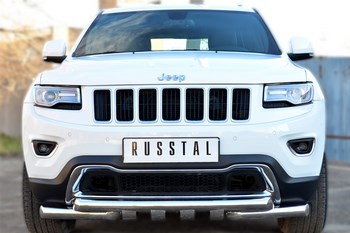 Передняя защита для Jeep Grand Cherokee (2013-2015) - ОбвесКарРу VIN: JGCZ-001528. 