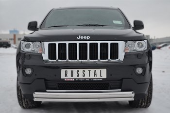 Передняя защита для Jeep Grand Cherokee (2010-2013) - ОбвесКарРу VIN: JGZ-001192. 