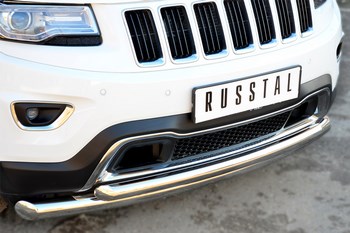Передняя защита для Jeep Grand Cherokee (2013-2015) - ОбвесКарРу VIN: JGCZ-001526. 