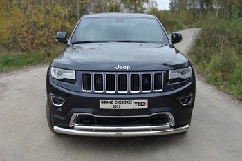 Передняя защита для Jeep Grand Cherokee (2013-2015) - ОбвесКарРу VIN: GRCHER13-01. 