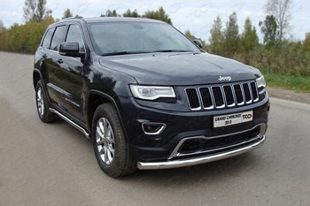 Передняя защита для Jeep Grand Cherokee (2013-2015) - ОбвесКарРу VIN: GRCHER13-02. 