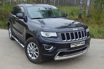 Передняя защита для Jeep Grand Cherokee (2013-2015) - ОбвесКарРу VIN: GRCHER13-05. 