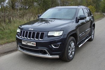 Передняя защита для Jeep Grand Cherokee (2013-2015) - ОбвесКарРу VIN: GRCHER13-04. 