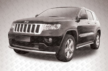 Передняя защита для Jeep Grand Cherokee (2010-2013) - ОбвесКарРу VIN: JGCH004. 