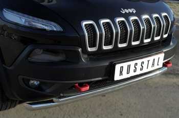 Передняя защита для Jeep Cherokee Trailhawk (2013-2015) - ОбвесКарРу VIN: JCZ-001996. 