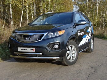 Передняя защита для Kia Sorento (2009-2012) - ОбвесКарРу VIN: KIASOR09-01. 