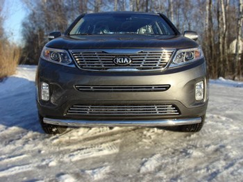 Передняя защита для Kia Sorento (2012-2015) - ОбвесКарРу VIN: KIASOR12-13. 