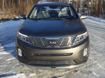Передняя защита для Kia Sorento (2012-2015) - ОбвесКарРу VIN: KIASOR12-01. 