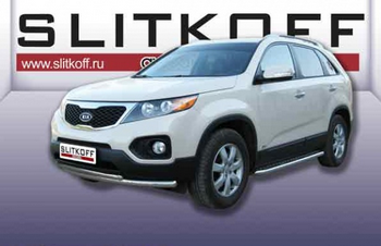 Передняя защита для Kia Sorento (2009-2012) - ОбвесКарРу VIN: KS10-003. 