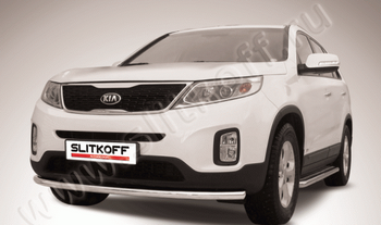 Передняя защита для Kia Sorento (2012-2015) - ОбвесКарРу VIN: KS13-004. 