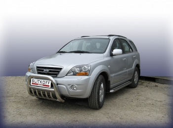 Передняя защита для Kia Sorento (2006-2009) - ОбвесКарРу VIN: KSR001. 