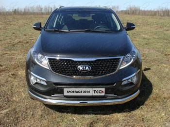 Передняя защита для Kia Sportage (2014-2015) - ОбвесКарРу VIN: KIASPORT14-02. 