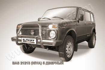 Передняя защита для Lada Niva 5д (1993-2015) - ОбвесКарРу VIN: Nivd001. 