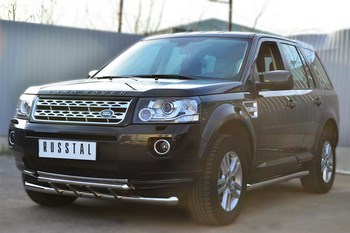 Передняя защита для Land Rover Freelander 2 (2012-2015) - ОбвесКарРу VIN: LFRZ-001490. 