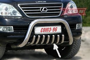 Передняя защита для Lexus GX470 (2002-2009) - ОбвесКарРу VIN: LEXG.59.0075. 