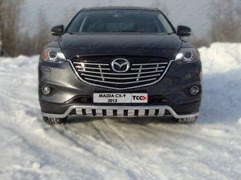 Передняя защита для Mazda CX-9 (2012-2015) - ОбвесКарРу VIN: MAZCX913-11. 