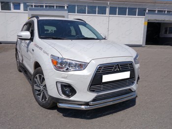 Передняя защита для Mitsubishi ASX (2012-2015) - ОбвесКарРу VIN: MITSASX13-02. 