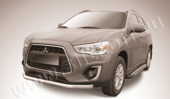 Передняя защита для Mitsubishi ASX (2012-2015) - ОбвесКарРу VIN: MAS14-003. 