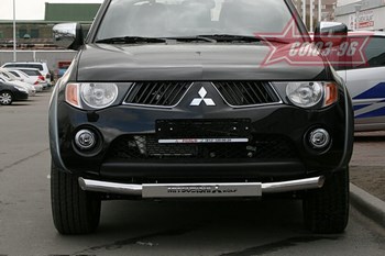 Передняя защита для Mitsubishi L200 (2006-2009) - ОбвесКарРу VIN: MITL.48.0441. 