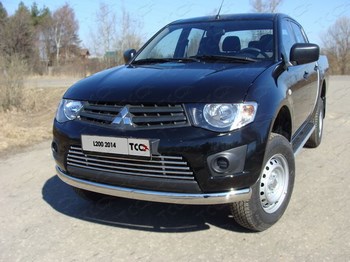Передняя защита для Mitsubishi L200 (2014-2015) - ОбвесКарРу VIN: MITL20014-01. 