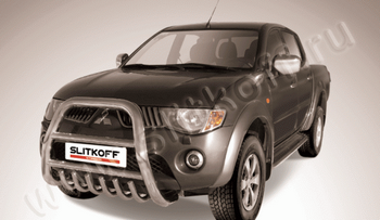 Передняя защита для Mitsubishi L200 (2006-2009) - ОбвесКарРу VIN: ML002. 