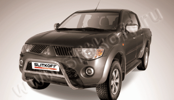 Передняя защита для Mitsubishi L200 (2006-2009) - ОбвесКарРу VIN: ML008. 