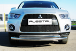 Передняя защита для Mitsubishi Outlander XL (2006-2009)