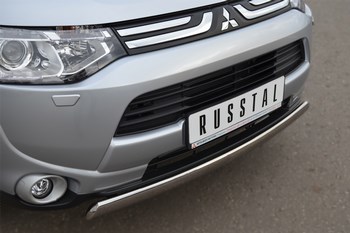 Передняя защита для Mitsubishi Outlander (2012-2015) - ОбвесКарРу VIN: MRZ-001051. 