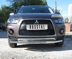 Передняя защита для Mitsubishi Outlander XL (2009-2012)