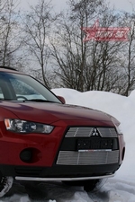 Передняя защита для Mitsubishi Outlander XL (2009-2012)