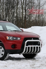 Передняя защита для Mitsubishi Outlander XL (2009-2012)
