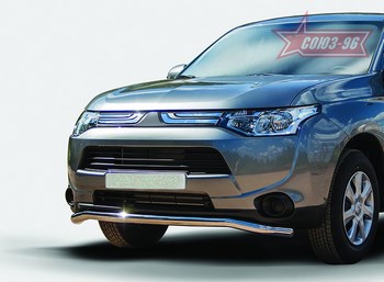 Передняя защита для Mitsubishi Outlander (2012-2015) - ОбвесКарРу VIN: MIOU.48.1556. 