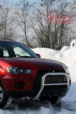 Передняя защита для Mitsubishi Outlander XL (2009-2012)