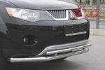 Передняя защита для Mitsubishi Outlander XL (2006-2009)