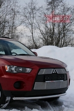 Передняя защита для Mitsubishi Outlander XL (2009-2012)