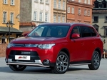 Передняя защита для Mitsubishi Outlander (2014-2015)