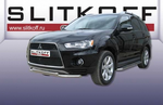 Передняя защита для Mitsubishi Outlander XL (2009-2012)