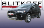 Передняя защита для Mitsubishi Outlander XL (2009-2012)