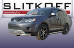 Передняя защита для Mitsubishi Outlander XL (2006-2009)