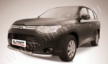 Передняя защита для Mitsubishi Outlander (2014-2015) - ОбвесКарРу VIN: MОUT14-002. 