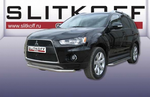 Передняя защита для Mitsubishi Outlander XL (2009-2012)