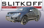 Передняя защита для Mitsubishi Outlander XL (2006-2009)