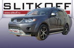 Передняя защита для Mitsubishi Outlander XL (2006-2009)