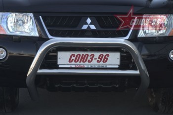 Передняя защита для Mitsubishi Pajero 3 (2000-2006) - ОбвесКарРу VIN: MIPJ.56.0229. 