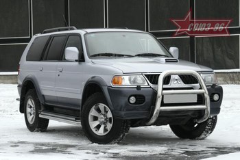Передняя защита для Mitsubishi Pajero Sport (1998-2008) - ОбвесКарРу VIN: MIPS.55.0125. 