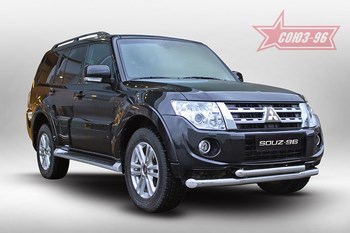 Передняя защита для Mitsubishi Pajero 4 (2011-2014) - ОбвесКарРу VIN: MIPJ.48.1399. 