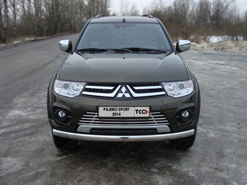 Передняя защита для Mitsubishi Pajero Sport (2013-2015) - ОбвесКарРу VIN: MITPASPOR14-03. 