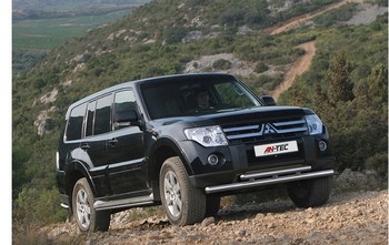 Передняя защита для Mitsubishi Pajero 4 (2006-2011) - ОбвесКарРу VIN: Antek-MIPJ.48.0472. 