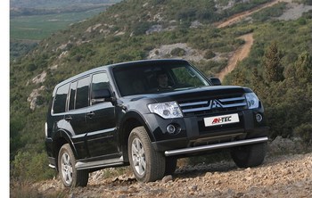 Передняя защита для Mitsubishi Pajero 4 (2006-2011) - ОбвесКарРу VIN: Antek-MIPJ.48.0473. 